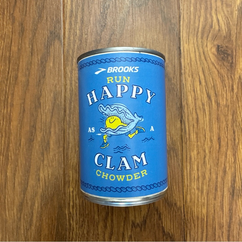 Brooks "Run Happy As A Clam" Chowder Can - 2022 Boston Marathon Novelty